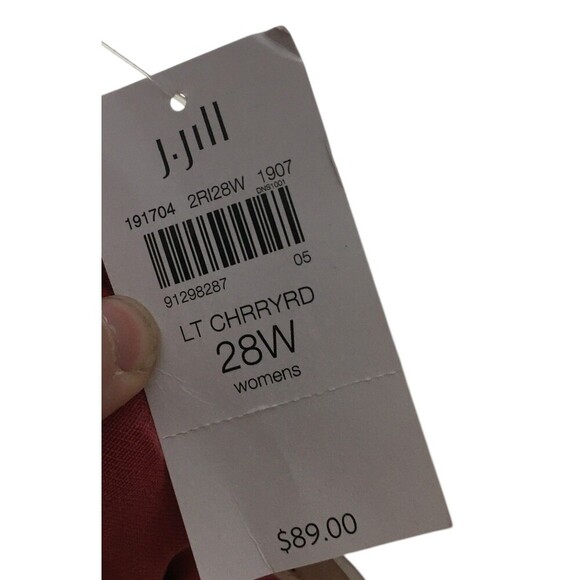 J Jill Denim Jeans Women's Size 28 W Cherry Red Authentic Fit Cropped - Picture 9 of 9